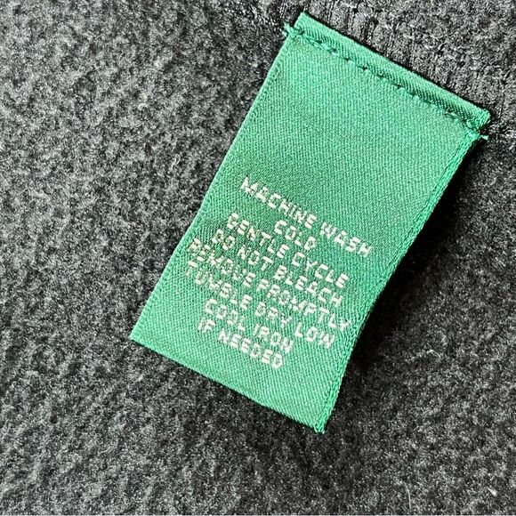 Lauren By Ralph Lauren Women's Black Crest Full Zip Fleece Jacket Size Medium - Picture 4 of 8